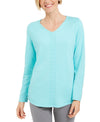 Karen Scott Cotton Mixed-Knit Sweater - Karen Scott - DSY Retailers