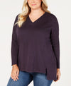 Plus Size High-low Over-sized Tunic Sweater