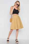 High Waist A-line Midi Skirt
