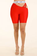 Fishnet Contrast Cutout Shorts