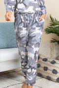 Camo Army Printed French Terry Casual Loungewear Joggers