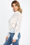 Sheer Floral & Geo Crochet Lace Top