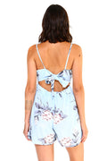 Floral Cut-Out Sleeveless Romper