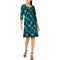 NY Collection Petite Printed Keyhole Neck Dress