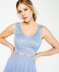 BCX Juniors' Sequined Lace & Chiffon Gown - BCX - DSY Retailers