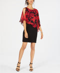 Connected Floral Cold-Shoulder Cape Dress - Connected - DSY Retailers