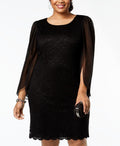 Connected Plus Size Lace & Chiffon Sheath Dress - Connected - DSY Retailers