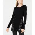 Embellished Ribbed Knit Tunic Sweater - Bar III - DSY Retailers