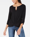 Juniors' Embellished Knot-Front Top - BCX - DSY Retailers