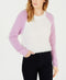 Juniors Fuzzy Cropped Baseball Sweater - Planet Gold - DSY Retailers