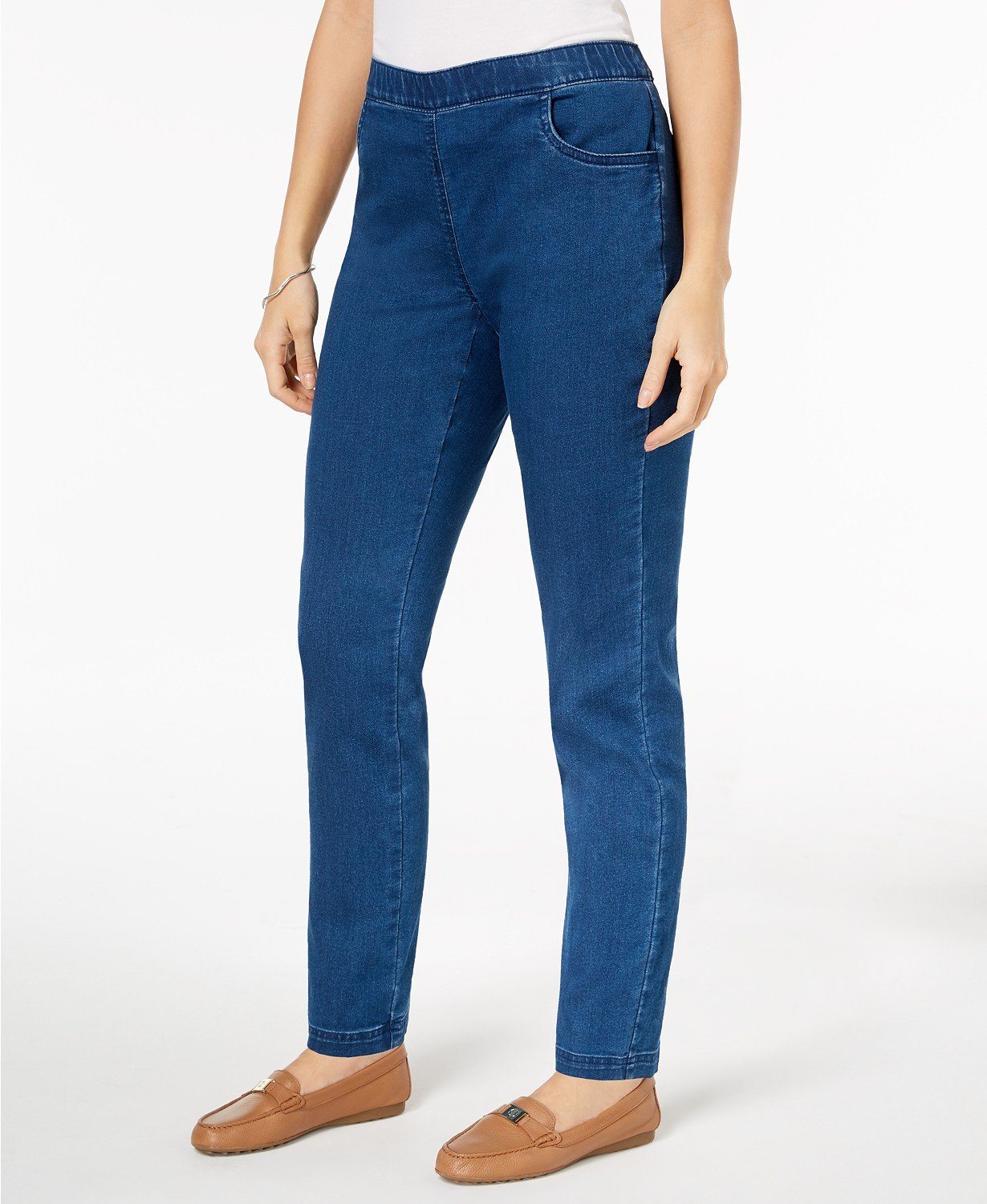 Karen Scott Petite Pull-On Jeans - DSY Retailers