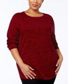 Karen Scott Plus Size Curved-Hem Cotton Sweater - Karen Scott - DSY Retailers