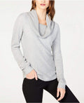 NY Collection Petite Metallic Threaded Cowl Neck Sweater - NY Collection - DSY Retailers