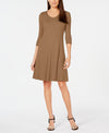 NY Collection Petite V-Neck Ribbed Sweater Dress - NY Collection - DSY Retailers