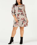 NY Collection Plus Size Printed Puff-Sleeve Dress - NY Collection - DSY Retailers