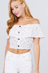 Off The Shoulder Woven Top Top DSY Off White S 