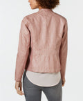 Perforated Garment-Dyed Faux Leather Jacket - Style & Co - DSY Retailers