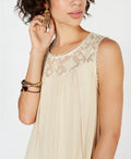 Petite Lace Yoke Handkerchief Hem A Line Dress - Style & Co - DSY Retailers