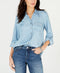 Petite Roll Up Sleeve Chambray Shirt - Style & Co - DSY Retailers