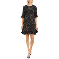 Pleated Ruffle-Trim Printed Dress - Alfani - DSY Retailers