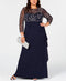 Plus Size Beaded Ruched Gown - Betsy & Adam - DSY Retailers