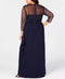 Plus Size Beaded Ruched Gown - Betsy & Adam - DSY Retailers