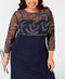 Plus Size Beaded Ruched Gown - Betsy & Adam - DSY Retailers