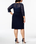 Plus Size Embellished Lace Bodice Dress - Alex Evenings - DSY Retailers