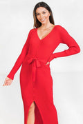Ribbed Sweater Knit Maxi Dress Dress DSY 