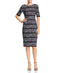 Short Sleeve Floral Stripe Sheath Dress - Adrianna Papell - DSY Retailers
