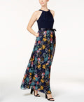 SL Fashions Halter-Neck Floral-Print Maxi Dress - SLNY - DSY Retailers