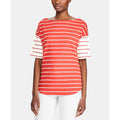 Stripe Print Lace Up Cotton Top - Lauren Ralph Lauren - DSY Retailers