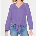 Style & Co V-Neck Tie-Front Top - Style & Co - DSY Retailers